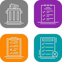 Trash List and Booking CheckList Icon vector