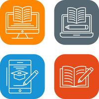 Digital Learning and Written Icon vector