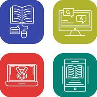 Online Learning and Faq Icon vector