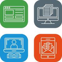 Web Design and Document Icon vector