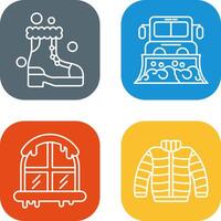 Snowshoes and Truck Icon vector