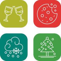 Wine and Cookie Icon vector