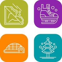 Avalanche and Ice Skating Icon vector