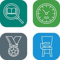 Search and ClockSnack and Money Icon vector