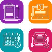 Contract and Question Icon vector