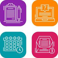 Contract and Question Icon vector