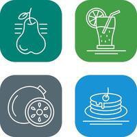 Pear and Orange Juice Icon vector