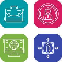Briefcase and User Icon vector