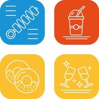 Skewer and Frappe Icon vector