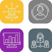 Networking and User Icon vector