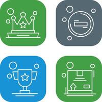 Crown and Remove Icon vector