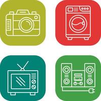 Digital Camera and Washing Icon vector