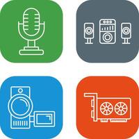 Microphone and Sound System Icon vector