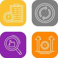 Time Planing and Loop Icon vector