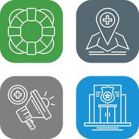 Lifesaver and Location Icon vector