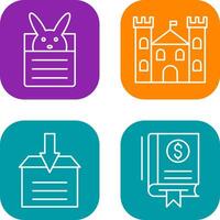 Bunny and Castle Icon vector