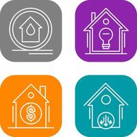 Fire Alarm and Home Automation Icon vector