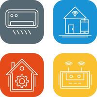 Air Conditioner and Home Automation Icon vector