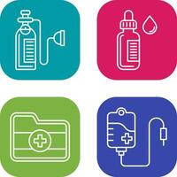 Oxygen and Dropper Icon vector