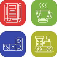 Tea and Diary Icon vector