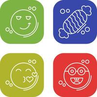 Smirk and Candy Icon vector