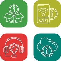 wifi signal and box Icon vector