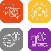 chat box and informatiion Icon vector