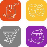 Fist and Chatting Icon vector