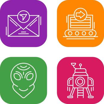 message and container Icon vector