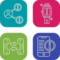 share and smartwatch Icon vector