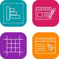 Object Alignment and Web Page Icon vector