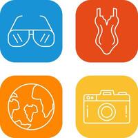 Sun Glasses and Swim Icon vector