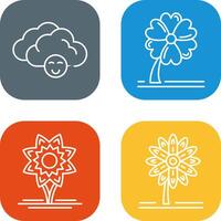 Cloudy and Clover Icon vector