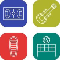 Football and Guitar Icon vector