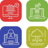 Remote and Analysis Icon vector