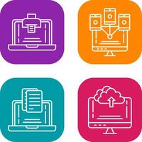 Print and Computer Icon vector