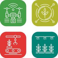 Analytics and Drone Icon vector