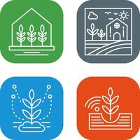 Farm House and Nature Icon vector