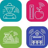 Farmer and Measure and Measure Icon vector