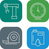 Robotic Arm and Clock Icon vector