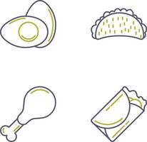 Egg and Tacos Icon vector