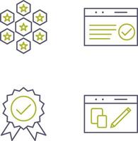 reputaion management and qc passed Icon vector