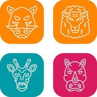 Sheep and Boar Icon vector