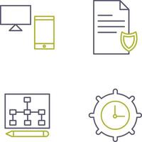 devices and private document Icon vector