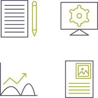 write feedback and computer settings Icon vector