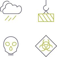 rain and heavy machinery Icon vector