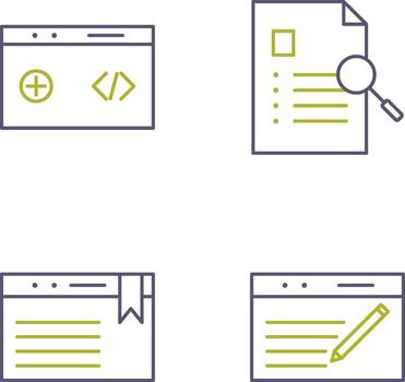 limpiar código y caso estudiar icono vector
