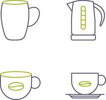 mug and kettle Icon vector