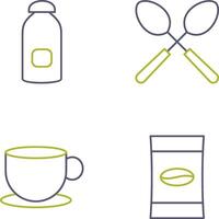 syrup and spoon Icon vector