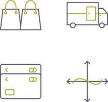 shipment and shopping bag Icon vector